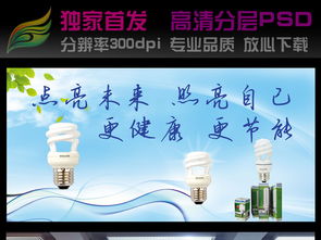 點亮未來，守護家園——LED節能燈海報廣告設計